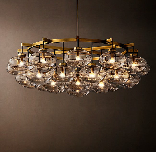 Cabrette Clear Glass Round Chandelier
