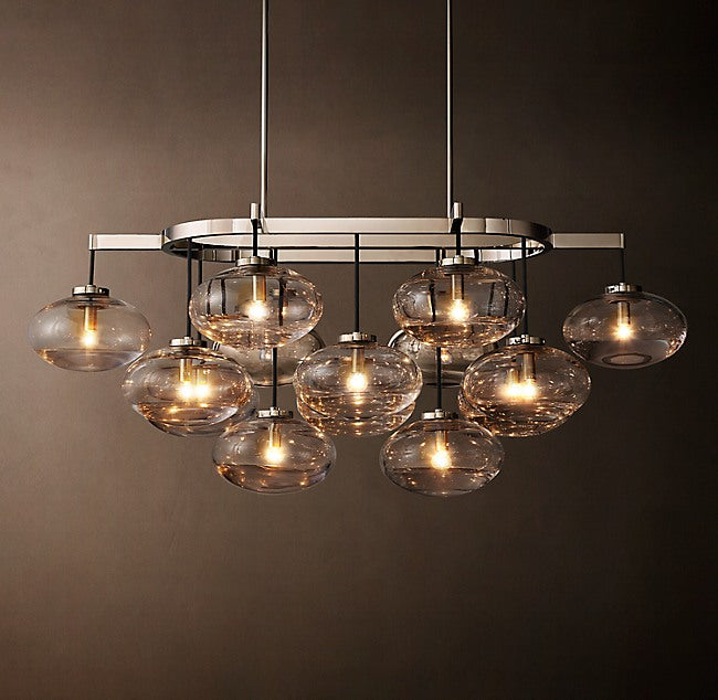 Cabrette Clear Glass Linear Chandelier