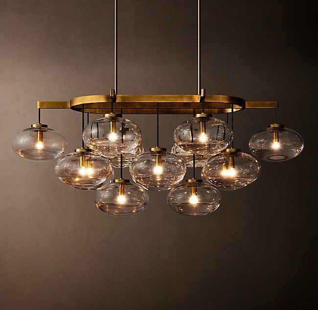 Cabrette Clear Glass Linear Chandelier