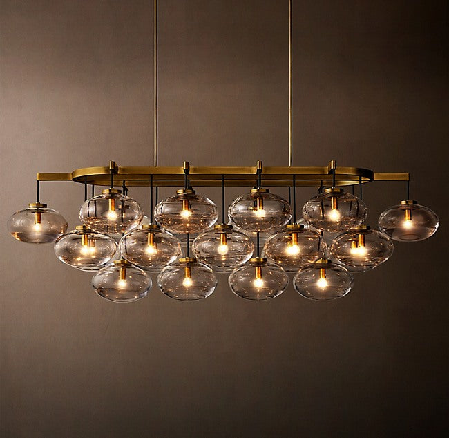 Cabrette Clear Glass Linear Chandelier