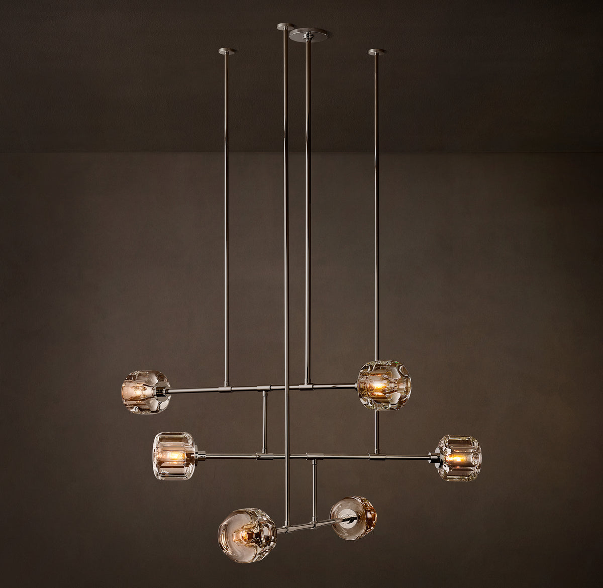 Sculptural Demaret Mobile Round Chandelier