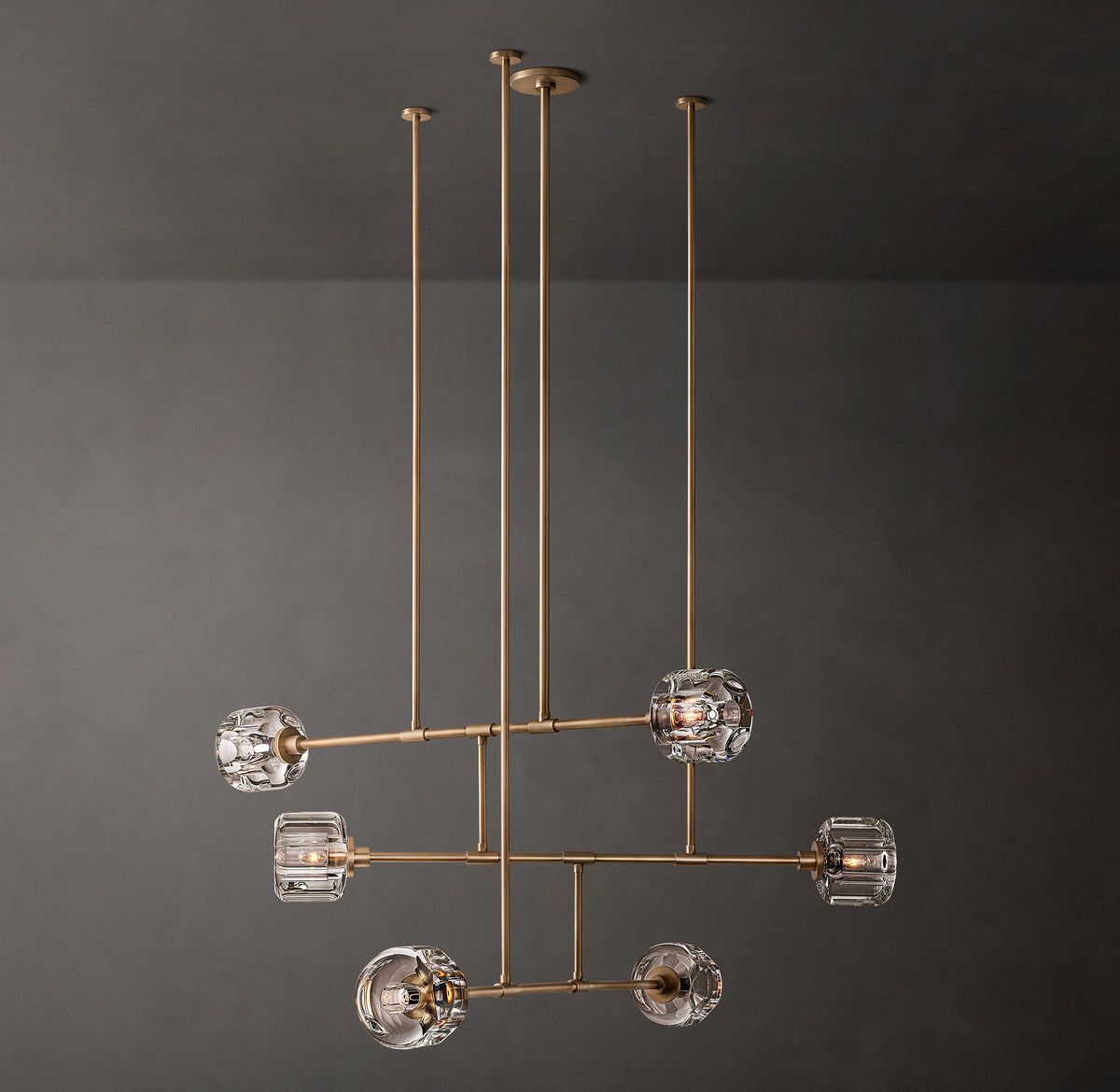 Sculptural Demaret Mobile Round Chandelier