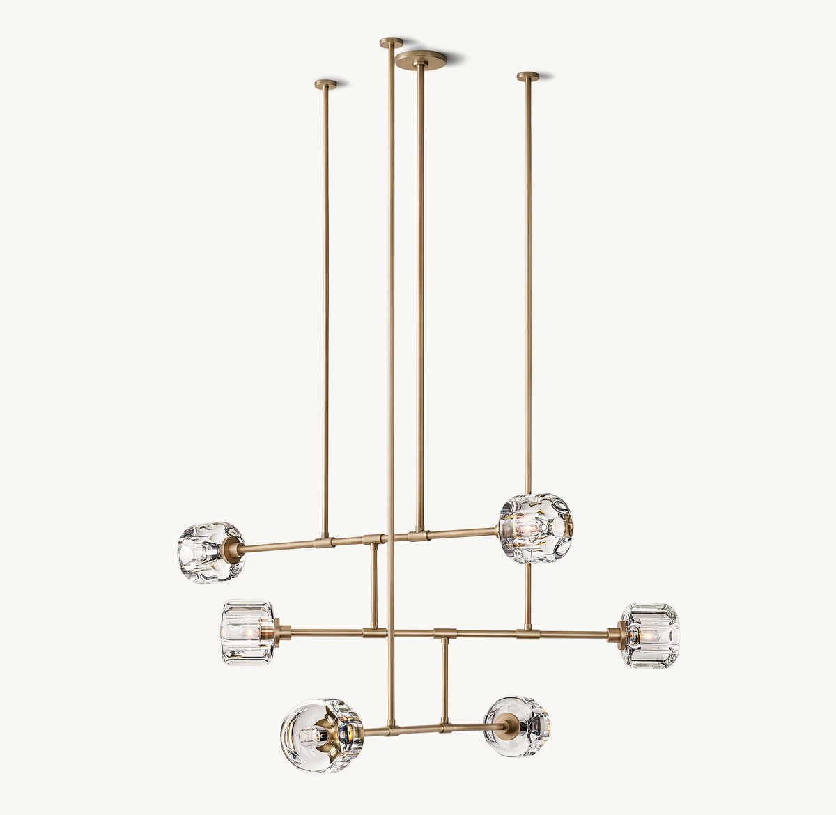 Sculptural Demaret Mobile Round Chandelier, alternate view