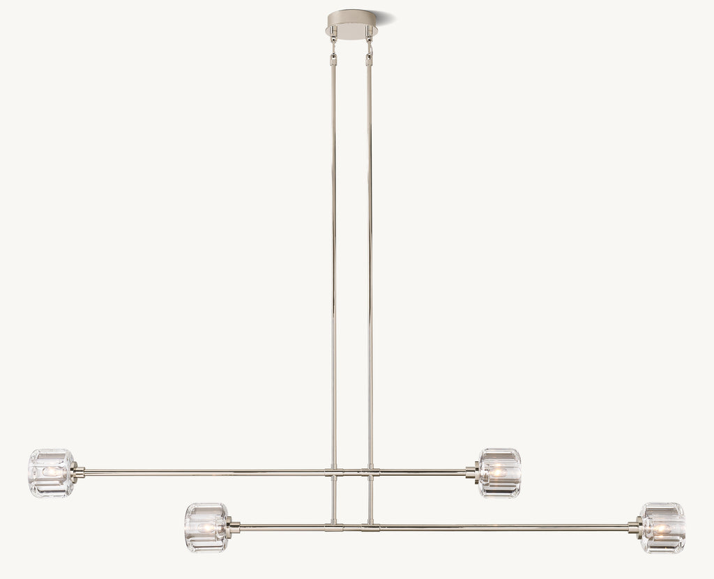Sculptural Demaret Mobile Linear Chandelier, alternate view