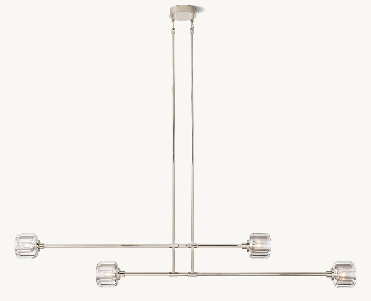 Sculptural Demaret Mobile Linear Chandelier, alternate view