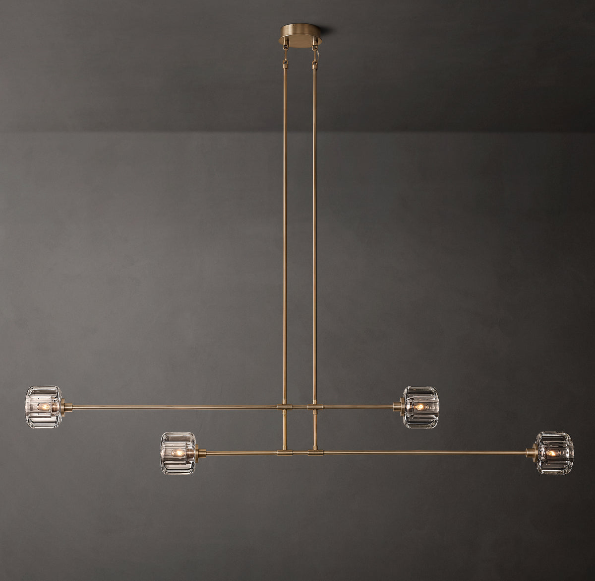 Sculptural Demaret Mobile Linear Chandelier
