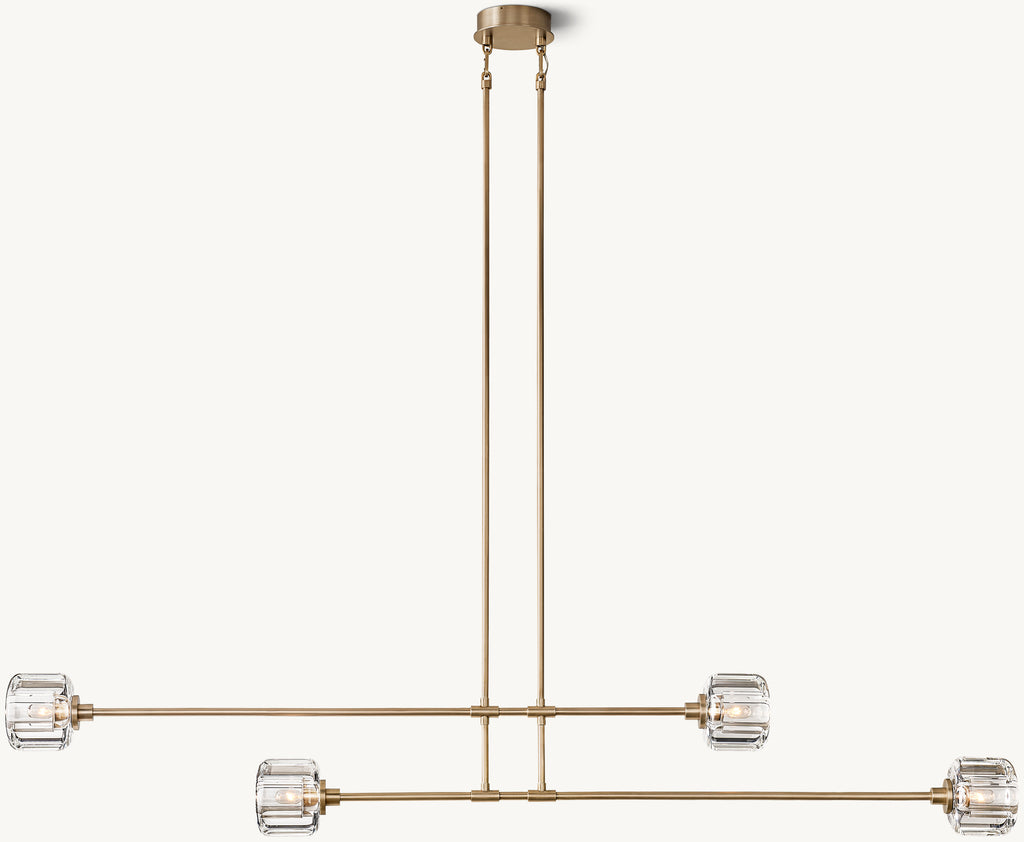 Sculptural Demaret Mobile Linear Chandelier, alternate view