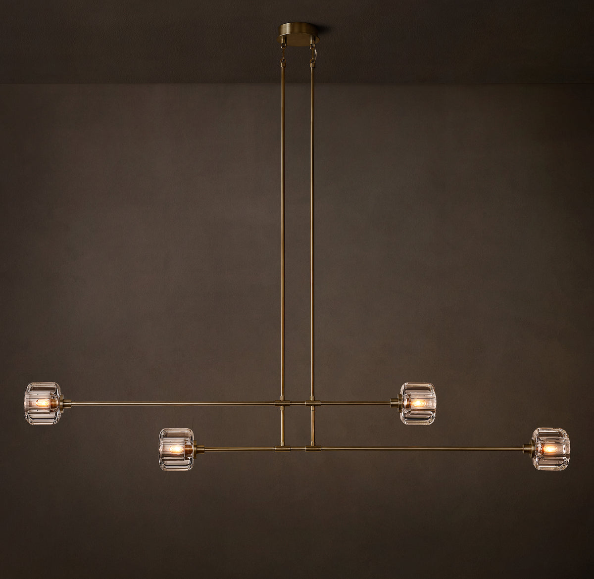 Sculptural Demaret Mobile Linear Chandelier