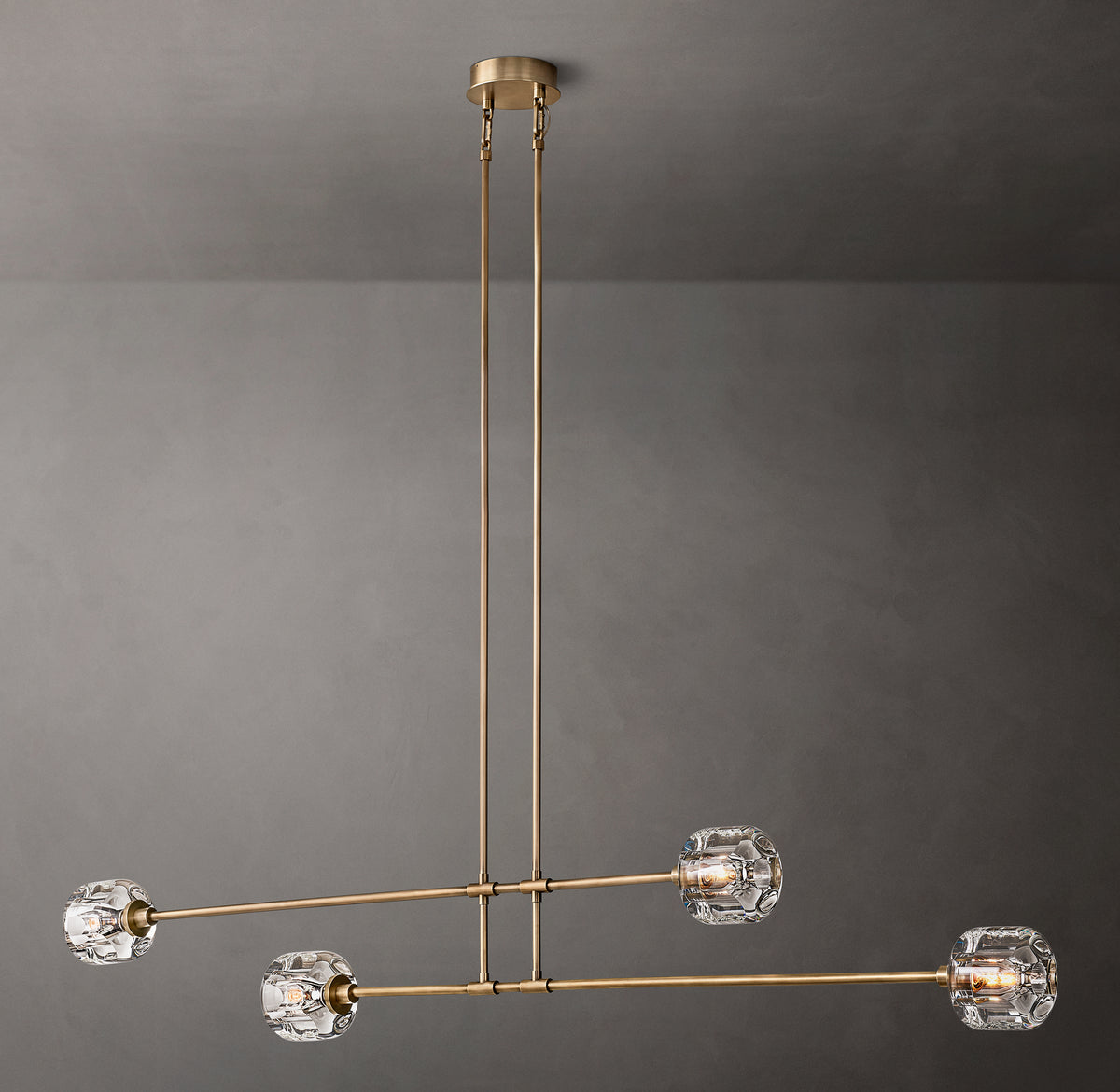 Sculptural Demaret Mobile Linear Chandelier