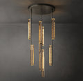 Sculptural Audubon Crystal Round Chandelier