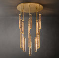 Sculptural Audubon Crystal Round Chandelier