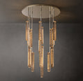 Sculptural Audubon Crystal Round Chandelier