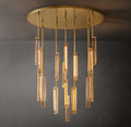 Sculptural Audubon Crystal Round Chandelier