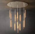 Sculptural Audubon Crystal Round Chandelier