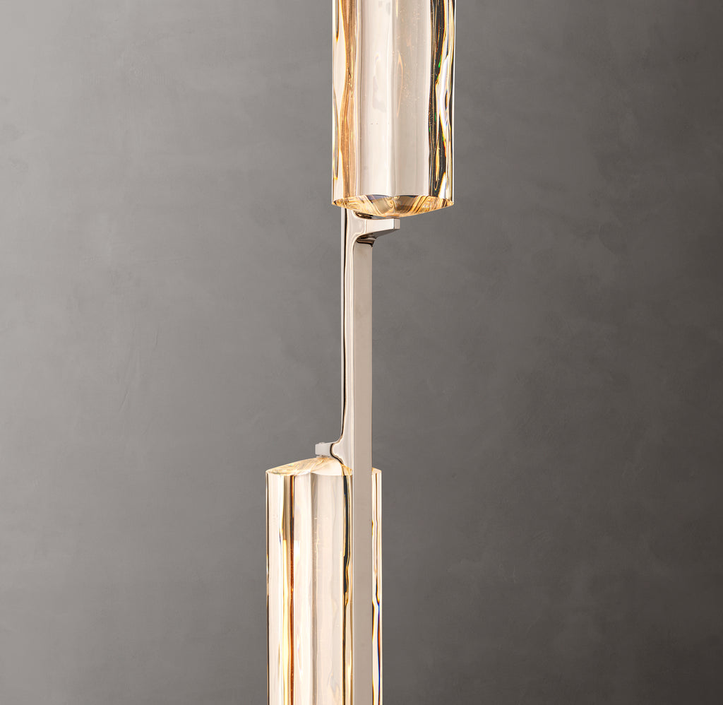 Sculptural Audubon Crystal Linear Chandelier