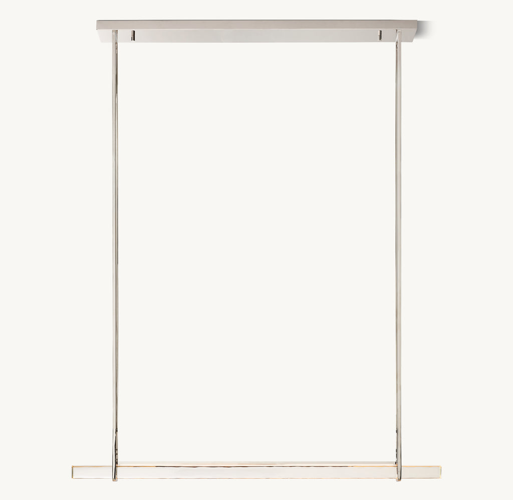 Sculptural Audubon Crystal Single Bar Linear Chandelier, alternate view