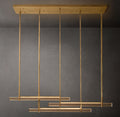 Sculptural Audubon Crystal Triple Bar Linear Chandelier