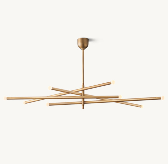 Sculptural Rousseau 8-Light Mobile Orb Chandelier, alternate view