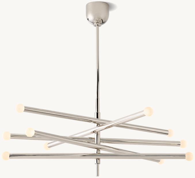 Sculptural Rousseau 10-Light Mobile Orb Chandelier