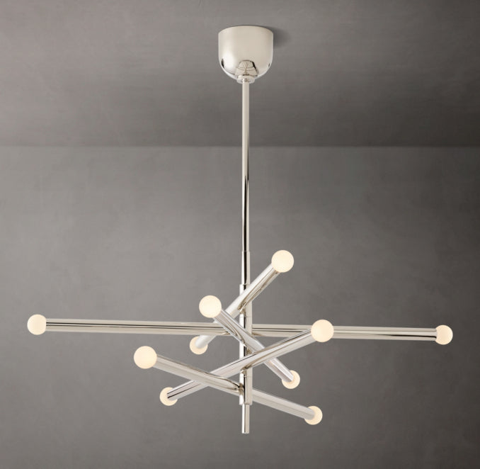 Sculptural Rousseau 10-Light Mobile Orb Chandelier