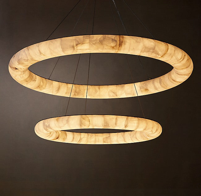 Rivage Lisse Two-Tiered Round Chandelier