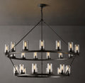 Artisan Ondra Round Two-Tier Clear Glass Chandelier