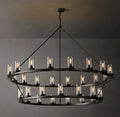 Artisan Ondra Round Two-Tier Clear Glass Chandelier