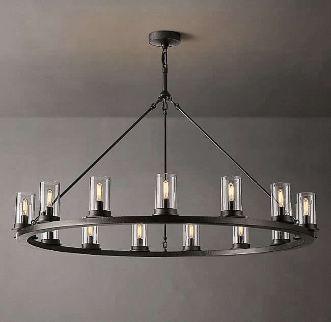 Ondra Round Clear Glass Chandelier