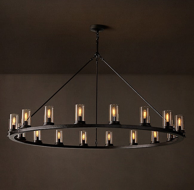 Ondra Round Clear Glass Chandelier