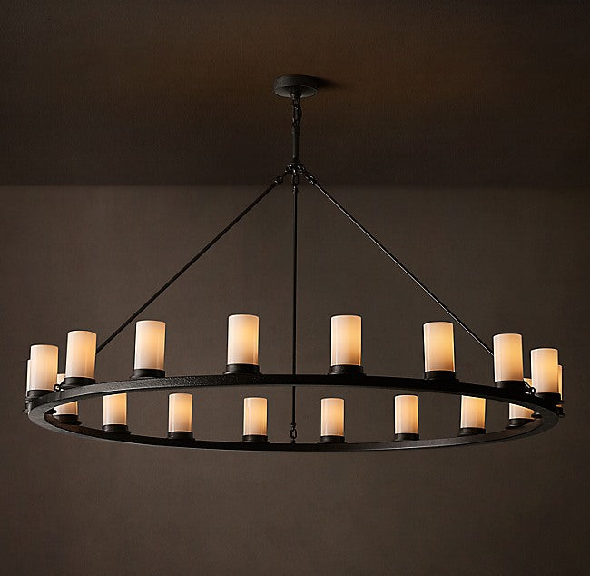 Ondra Round Milk Glass Chandelier