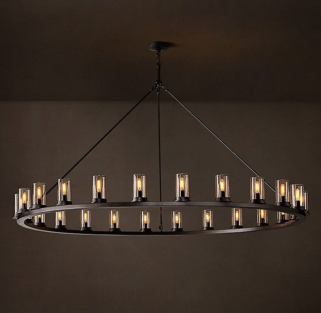 Ondra Round Clear Glass Chandelier