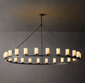 Artisan Ondra Round Milk Glass Chandelier