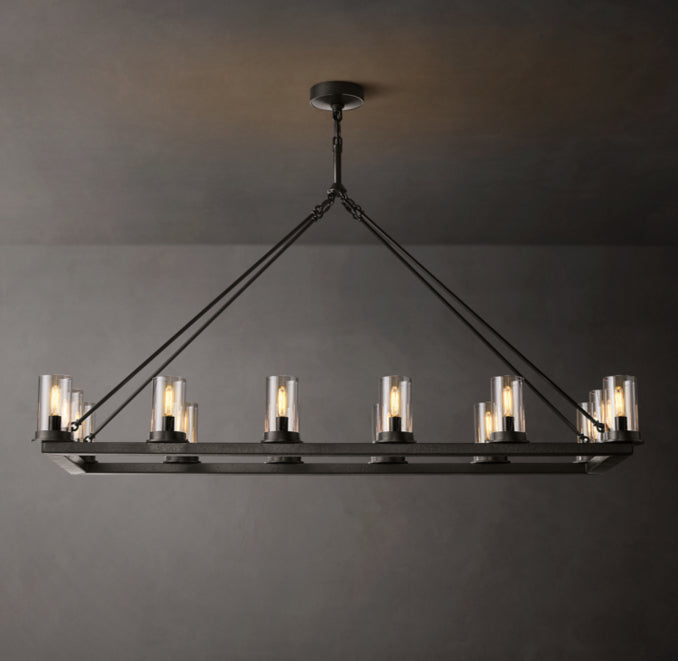 Artisan Ondra Linear Clear Glass Chandelier