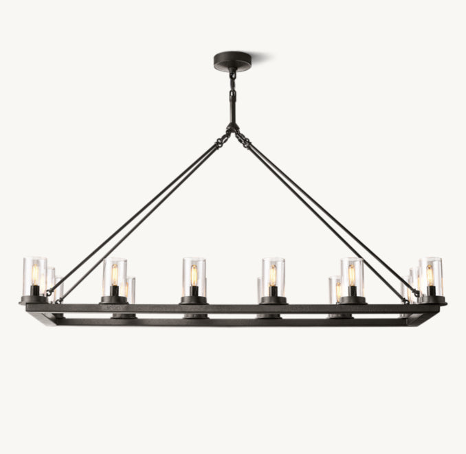 Artisan Ondra Linear Clear Glass Chandelier