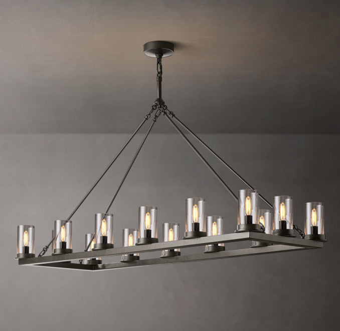 Artisan Ondra Linear Clear Glass Chandelier