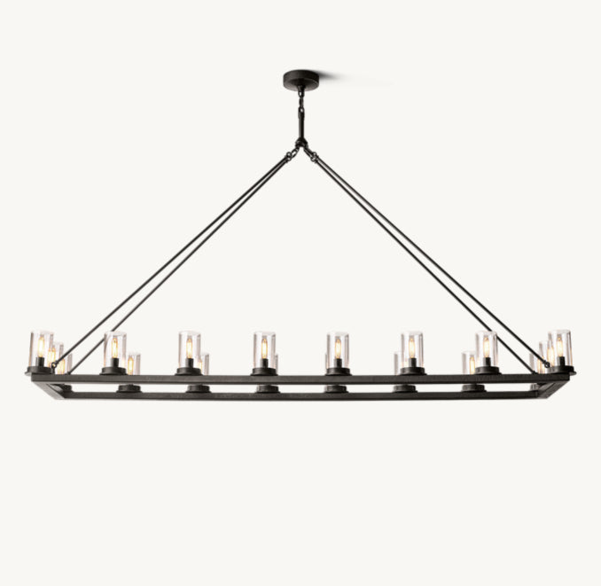 Artisan Ondra Linear Clear Glass Chandelier