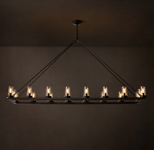 Ondra Linear Clear Glass Chandelier