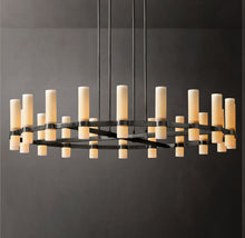 Artisan Ravelle Round Milk Glass Chandelier – 60"