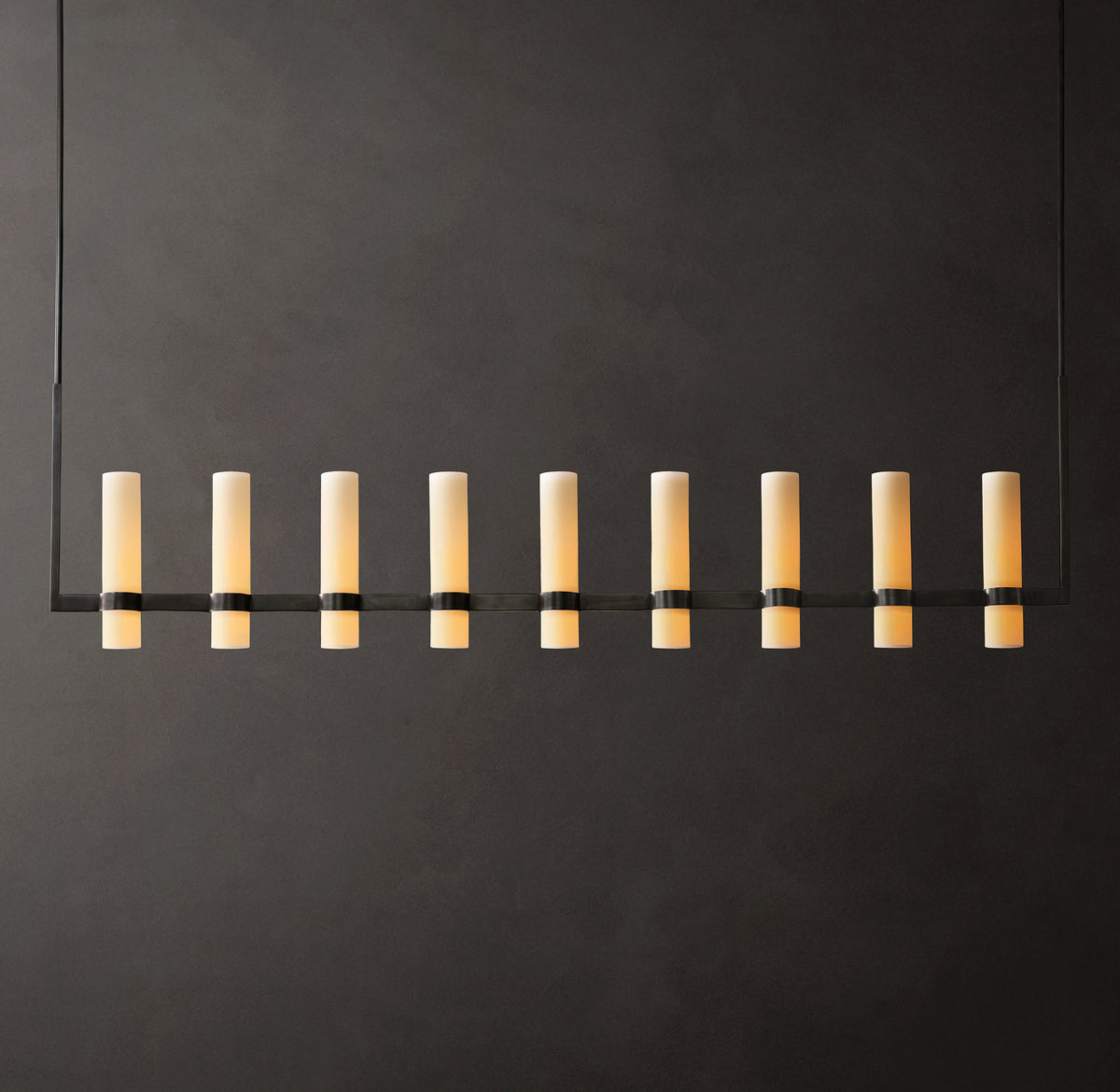 Artisan Ravelle Linear Milk Glass Chandelier