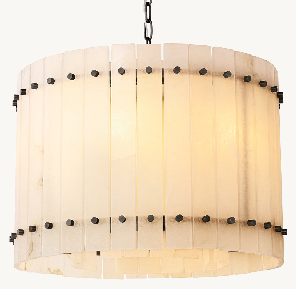 Sculptural San Marco Alabaster Round Chandelier, alternate view