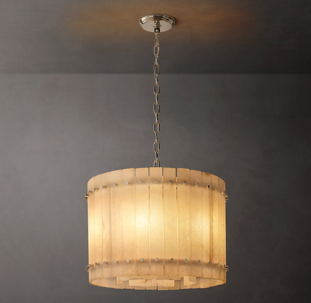 Sculptural San Marco Alabaster Round Chandelier