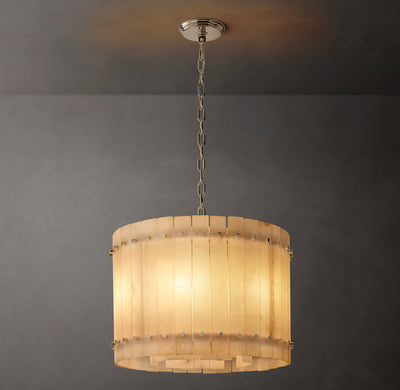 Sculptural San Marco Alabaster Round Chandelier