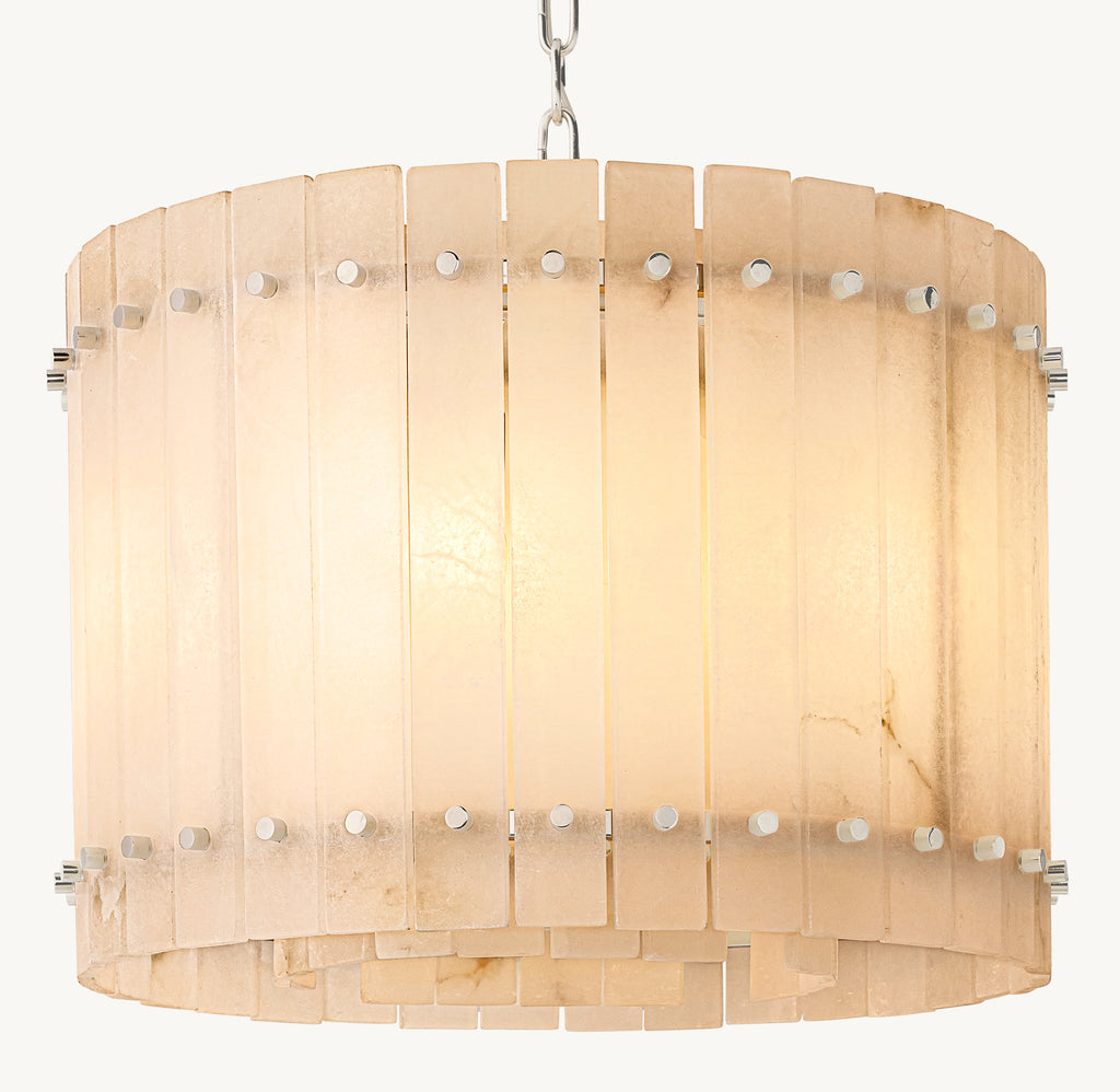 Sculptural San Marco Alabaster Round Chandelier, alternate view