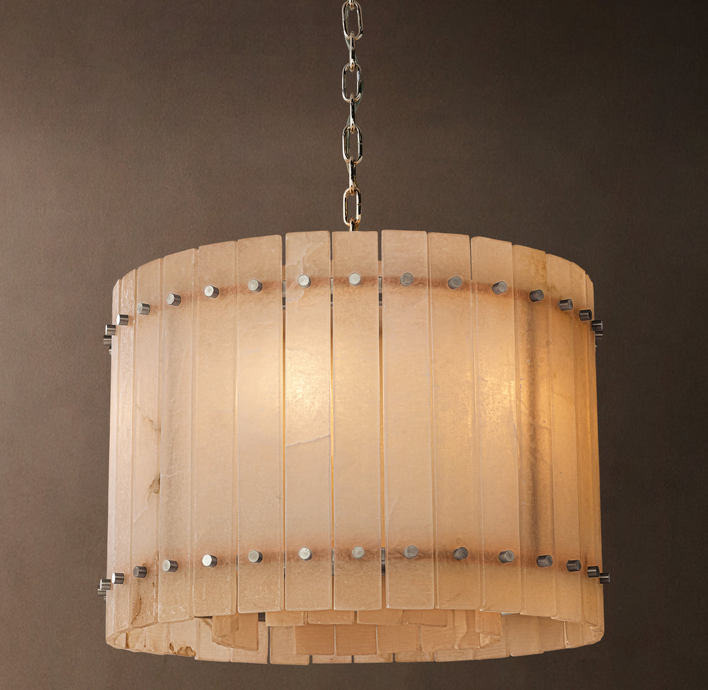 Sculptural San Marco Alabaster Round Chandelier