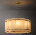 Sculptural San Marco Alabaster Round Chandelier