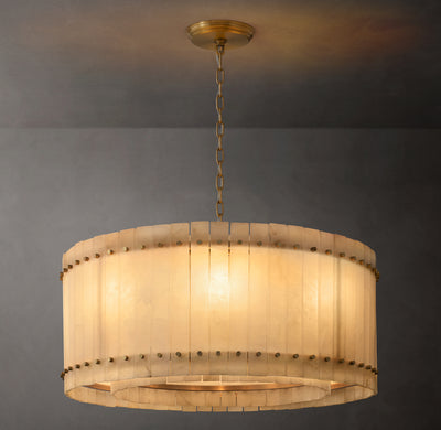 Sculptural San Marco Alabaster Round Chandelier