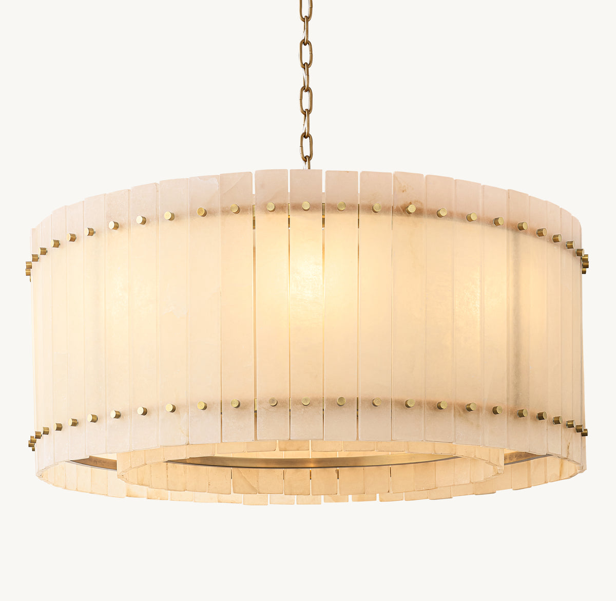 Sculptural San Marco Alabaster Round Chandelier, alternate view