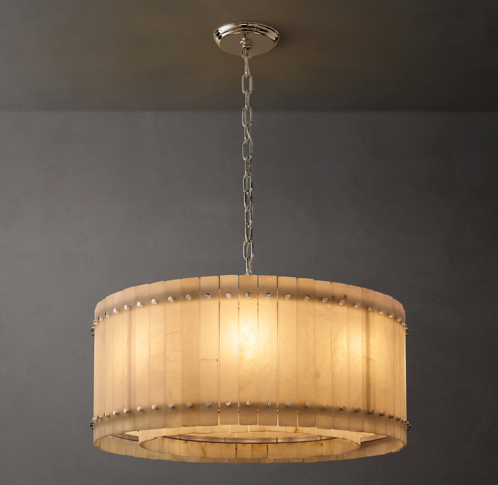 Sculptural San Marco Alabaster Round Chandelier