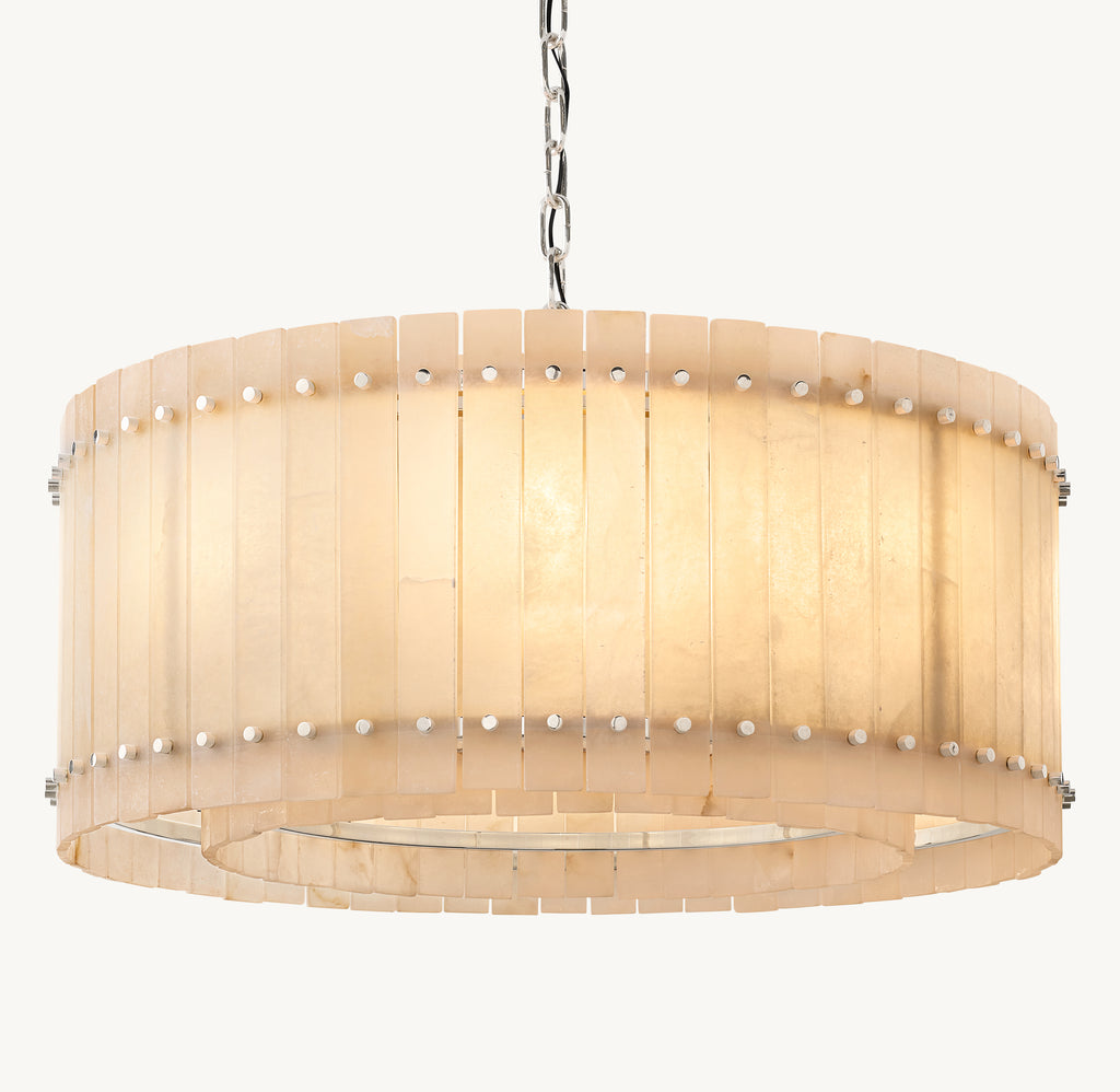 Sculptural San Marco Alabaster Round Chandelier, alternate view