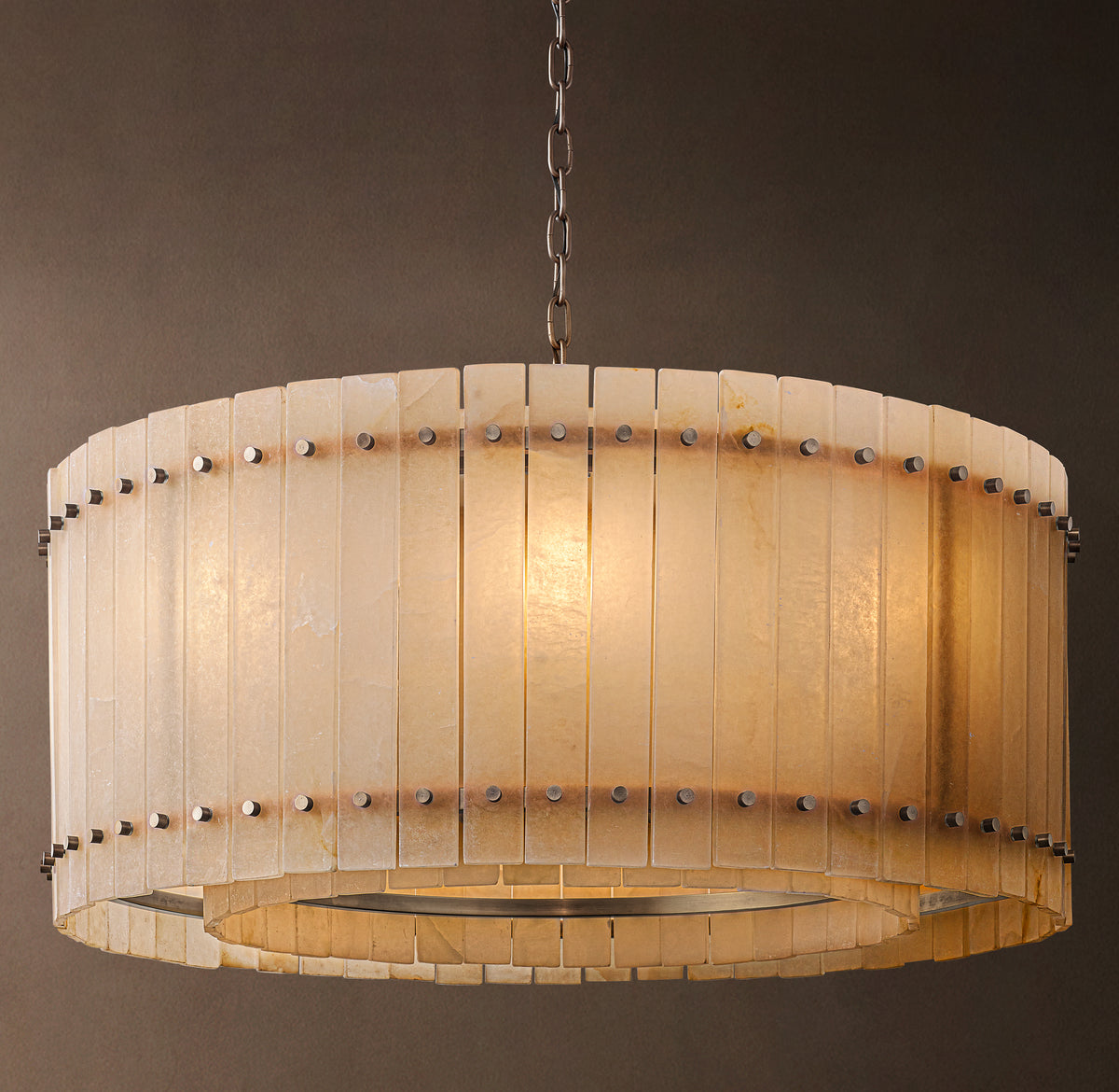 Sculptural San Marco Alabaster Round Chandelier
